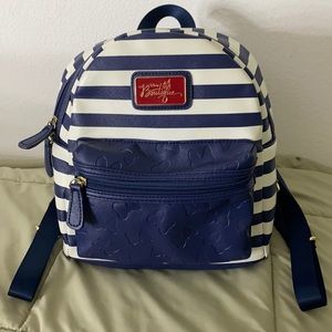 royal blue and white Disney Boutique mini backpack